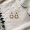Brass Sunflower Earrings