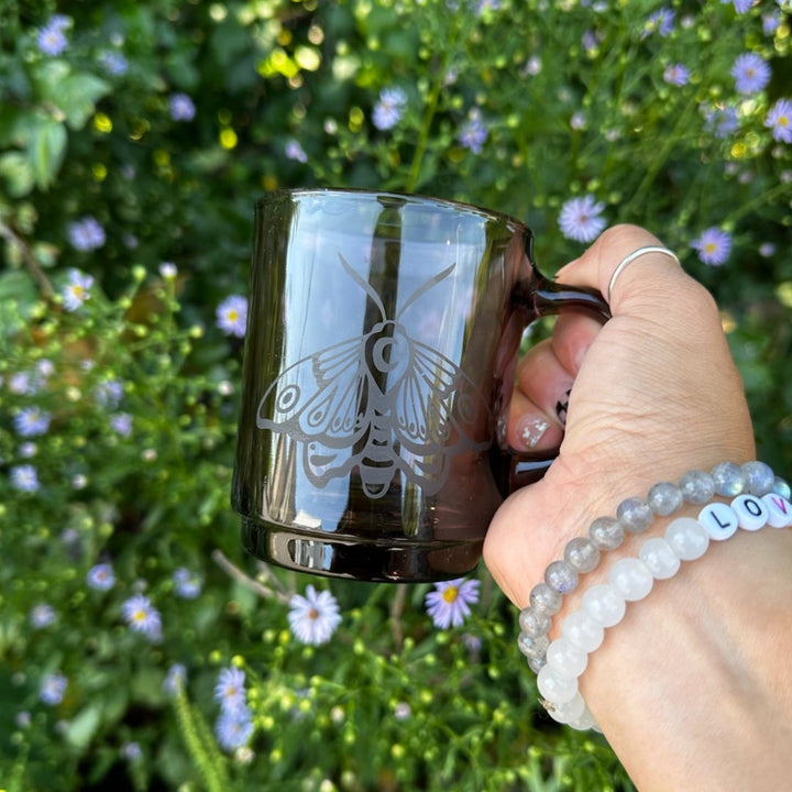Moth Glass Mug