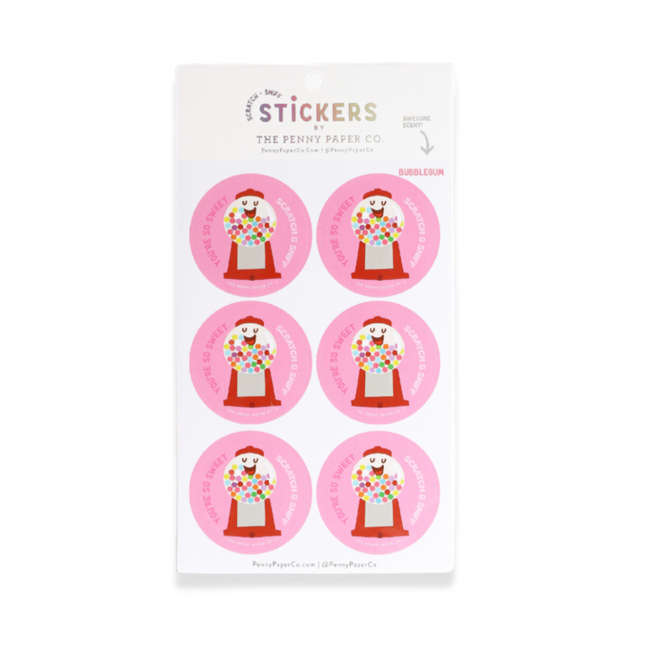 Bubblegum Scratch and Sniff Stickers