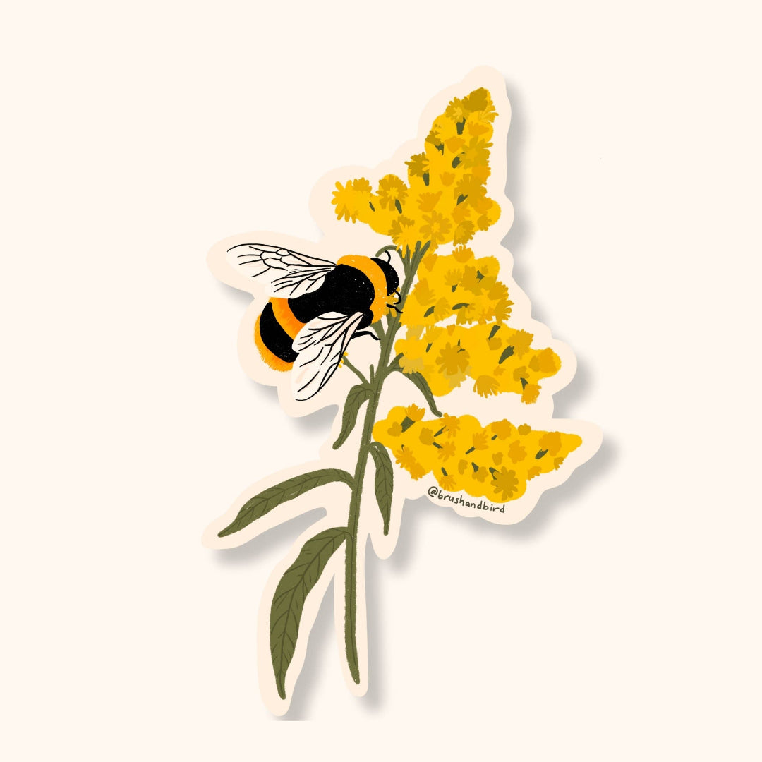 Bumblebee Goldenrod Sticker