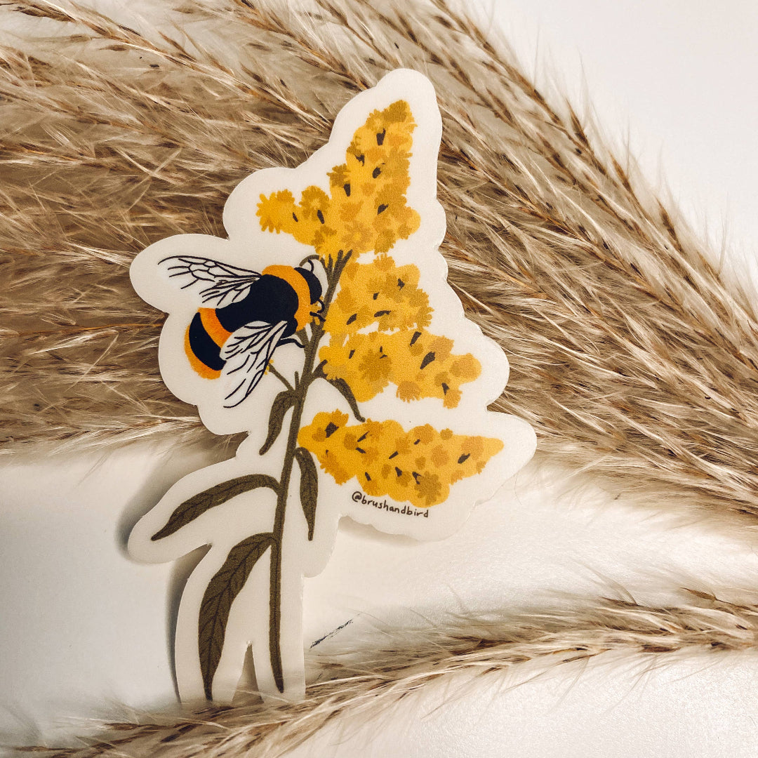 Bumblebee Goldenrod Sticker