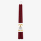 Two maroon beeswax candles are standing upright, tied together with a string. The candles have a label that says 