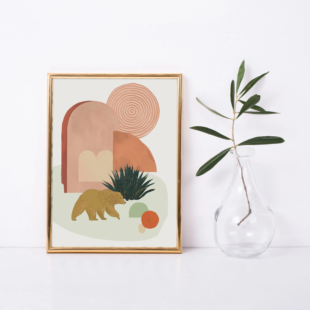 California Desert (Bear) Art Print