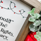 A framed sign with the text 