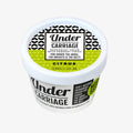 Deodorant cream container labeled 'Under Carriage' on a white background