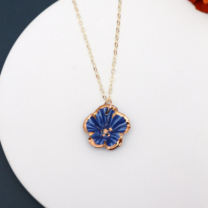 Cobalt Flower Necklace