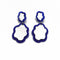 Cobalt Mirror Resin Dangle Earrings