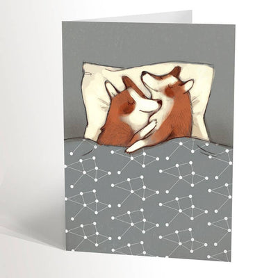 Corgis in Love card