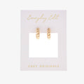Gold hoop earrings on a 'Foxy Originals' branded card with 'Everyday Edit' text.