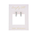 Silver hoop earrings on a 'Everyday Edit' card with 'Foxy Originals' branding.
