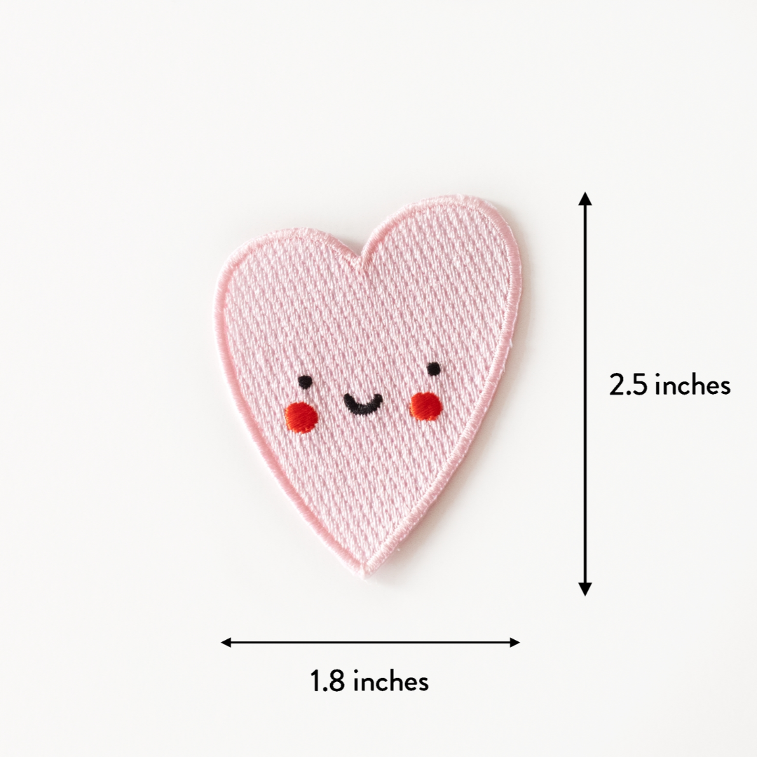 Cute Heart Embroidered Patch
