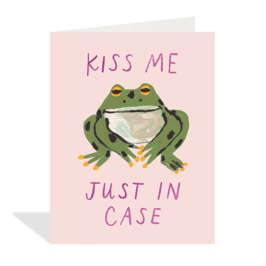 Cute Frog Kiss Love Card