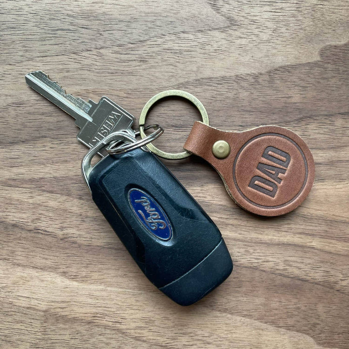 DAD Leather Keychain