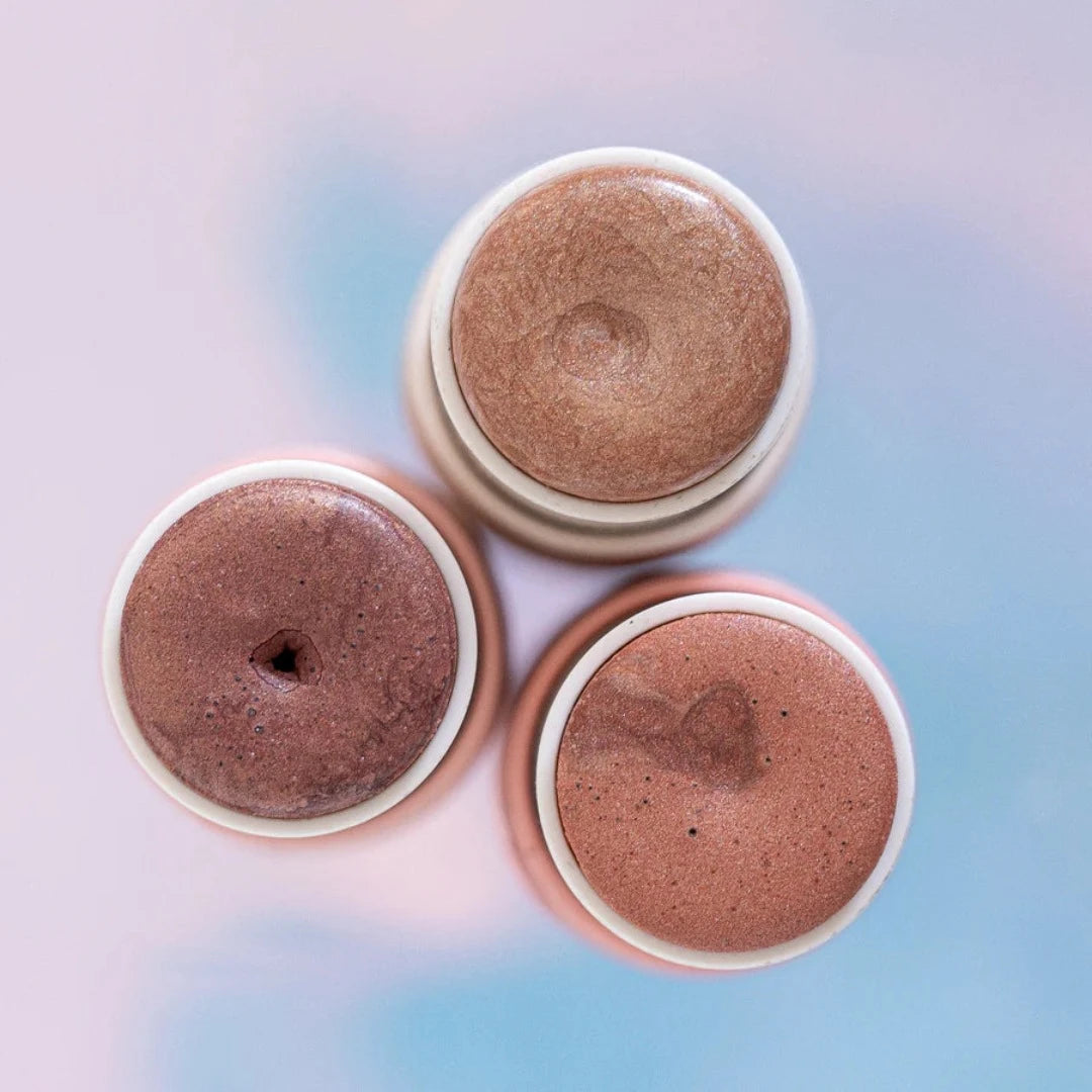 Three colours of the glow sticks by Pink House Organics. Highlighter sticks to give you a glow from within look.