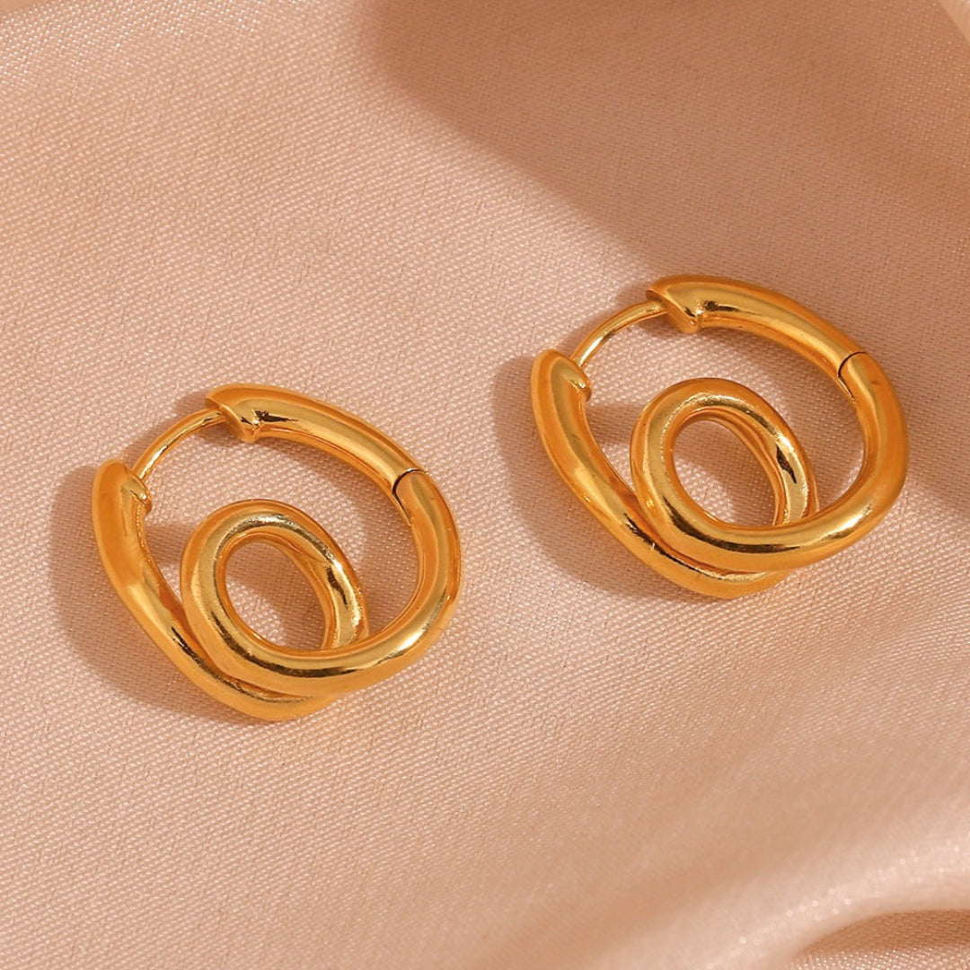 Double Loop Spiral Earrings