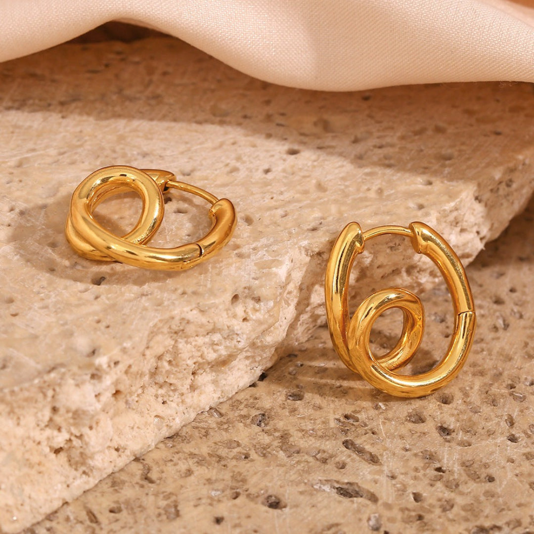 Double Loop Spiral Earrings