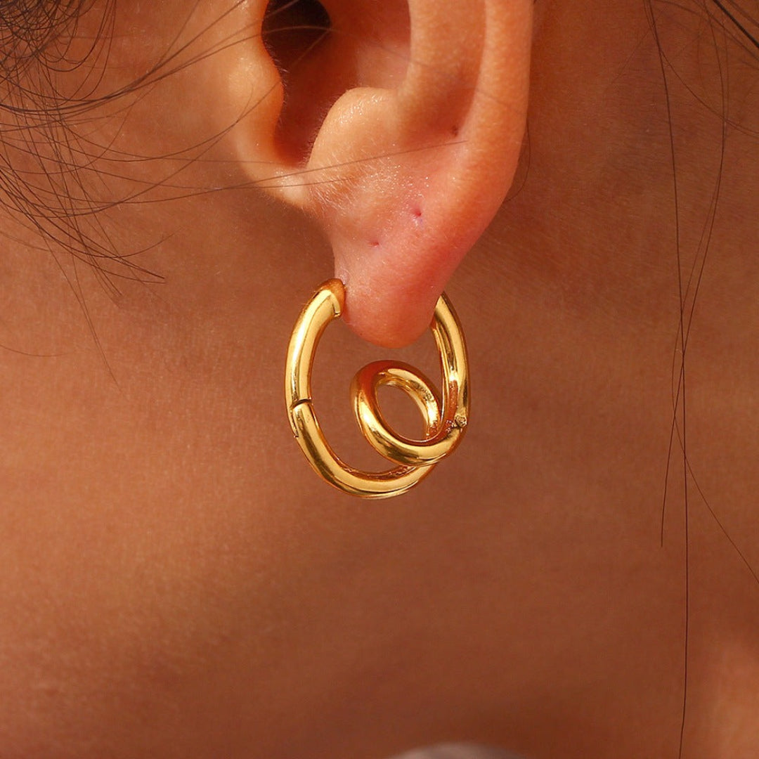 Double Loop Spiral Earrings