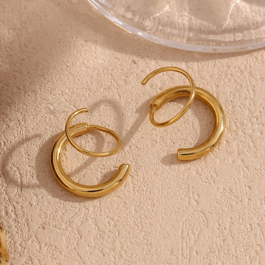 Double Wire Wound Spiral Earrings