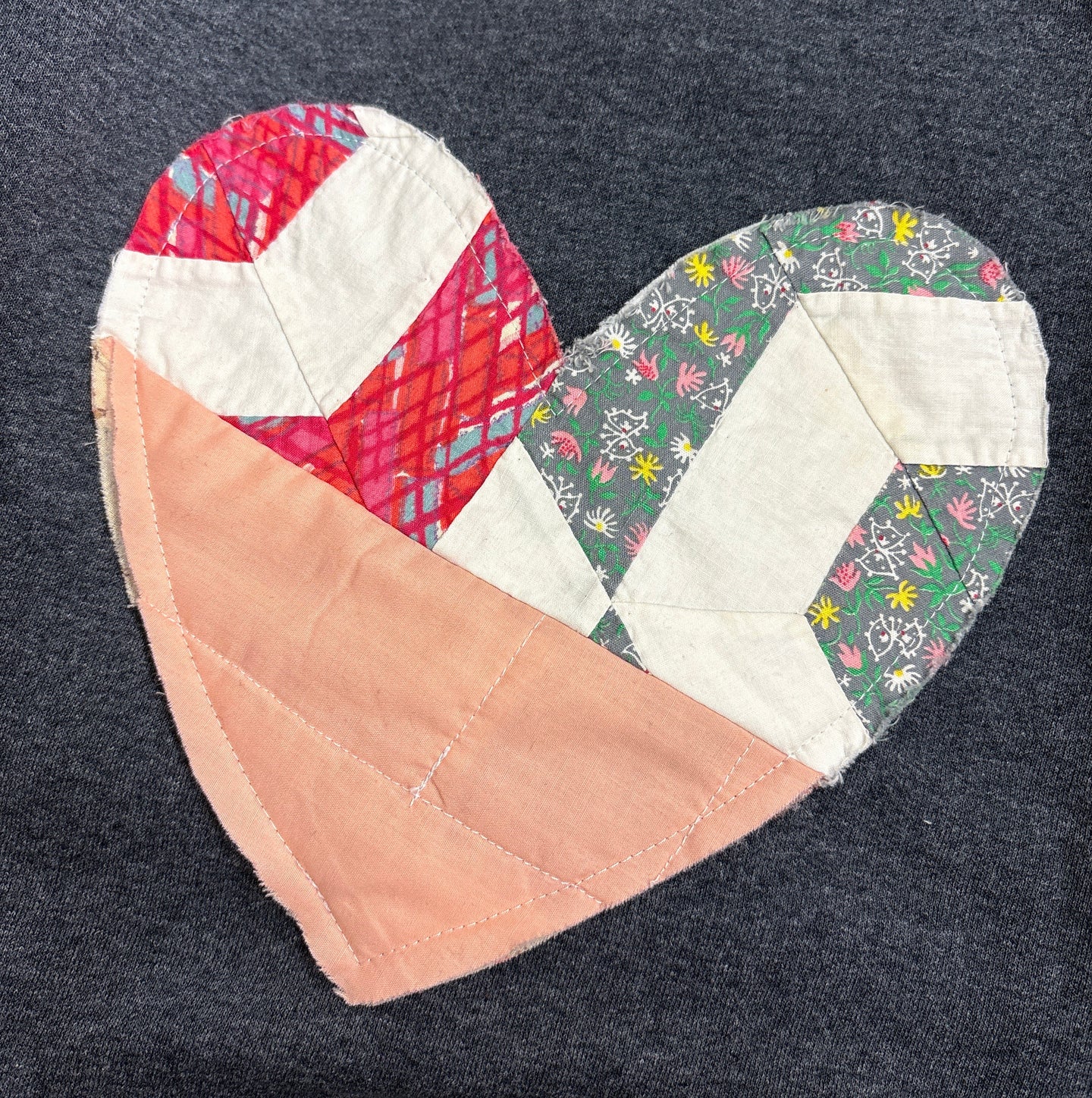 Quilted Heart Sweater | XL