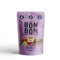 Purple packaging of Bon Bon gummies with colorful candies inside on a white background