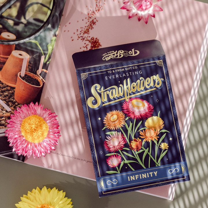 Everlasting Strawflowers (Infinity) Seed Packet