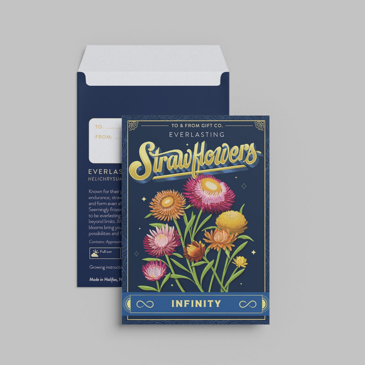 Everlasting Strawflowers (Infinity) Seed Packet