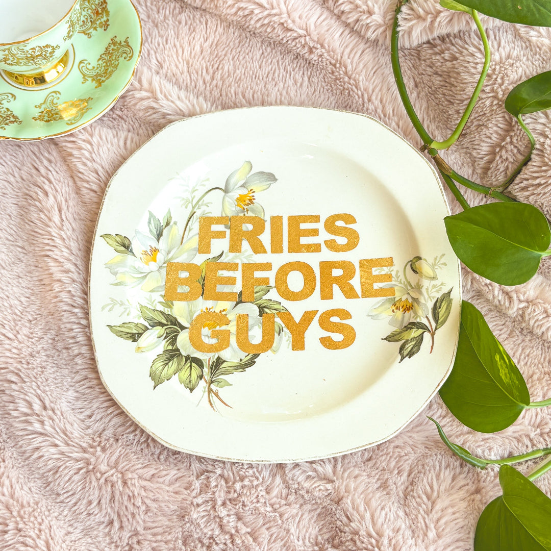 Fries Before Guys Decorative Plate