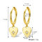 Gold plated heart drop earrings, featuring small gold hoops with dangling heart charms, each adorned with a central sparkling crystal. These romantic earrings are available in Ottawa, Ontario, Canada.