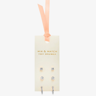 Silver Coco Mix and Match Earrings