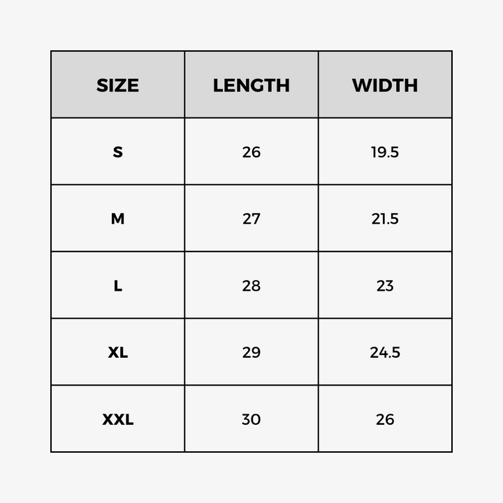 Almonte Varsity Quarter Zip / Sport Grey Size Chart