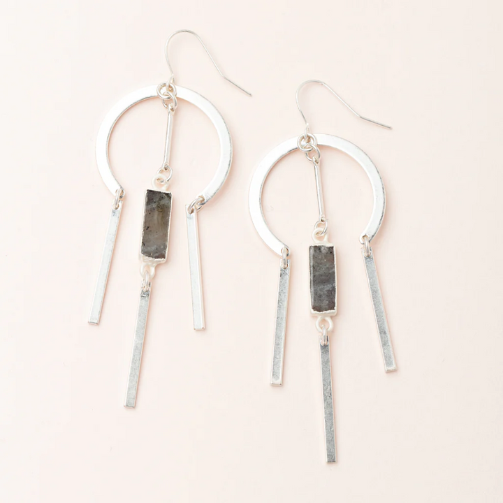 Dream Stone Earrings / Labradorite & Silver