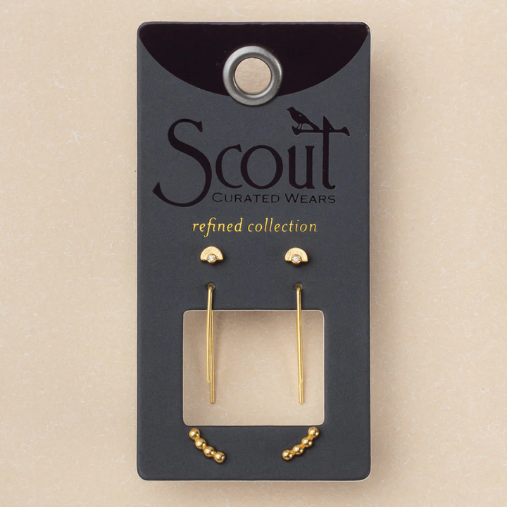 Refined Stud Trio / Venus & Gold