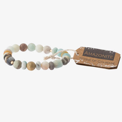Stone Stacking Bracelet / Amazonite