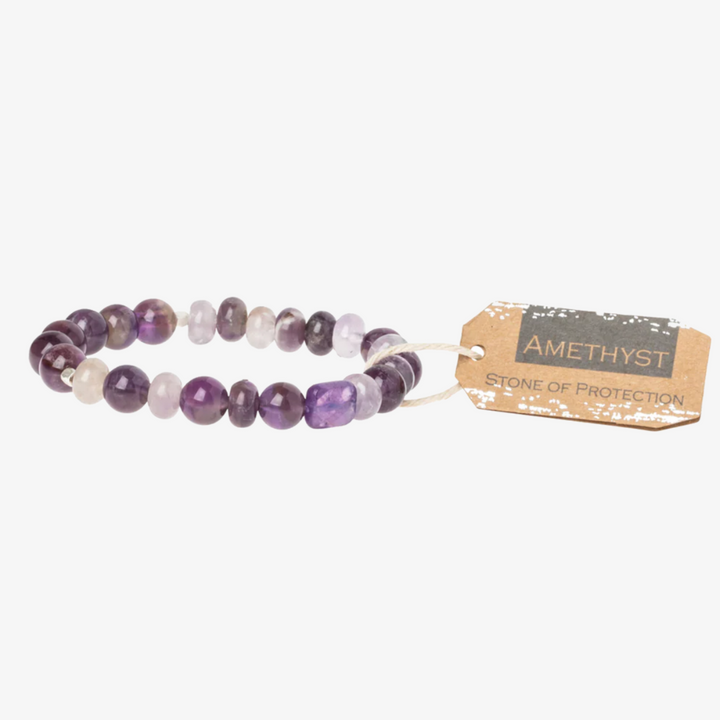 Stone Stacking Bracelet / Amethyst