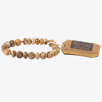 Stone Stacking Bracelet / Picture Jasper