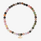Mini Faceted Stone Stacking Bracelet / Tourmaline & Gold