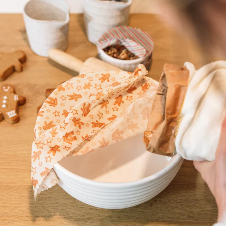 Gingerbread Beeswax Food Wraps Set