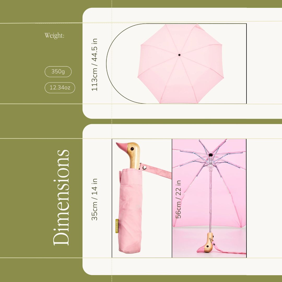 Pink Eco-Friendly Duck Umbrella