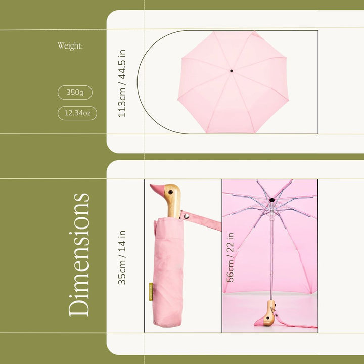 Pink Eco-Friendly Duck Umbrella