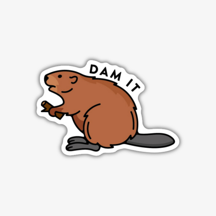 Dam It Sticker