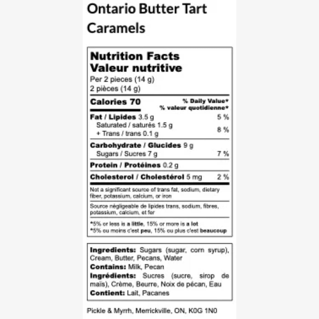 Ontario Pecan Butter Tart Caramels