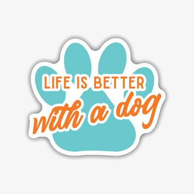 Better with a Dog Sticker