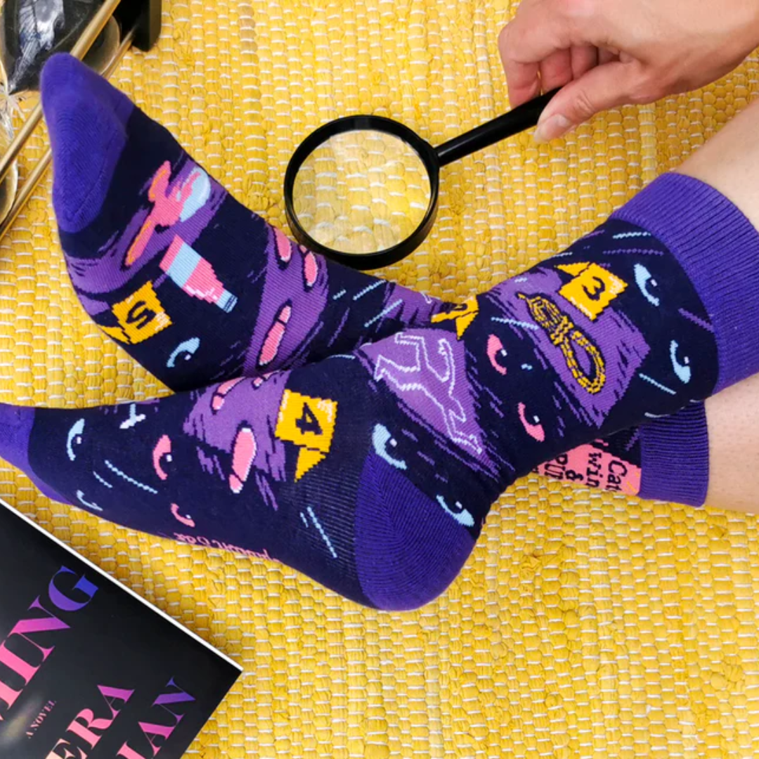Cats, Wine and Crime Womens Socks