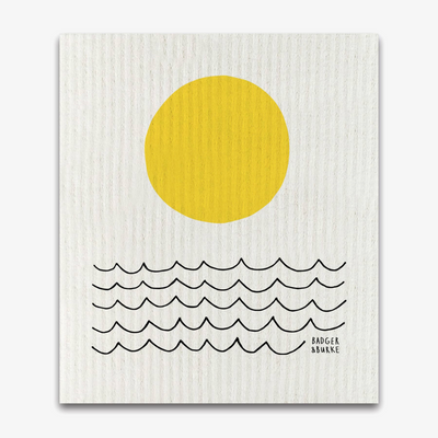 Sun and Waves Sponge Cloth