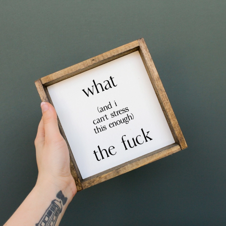 WTF Wood Sign