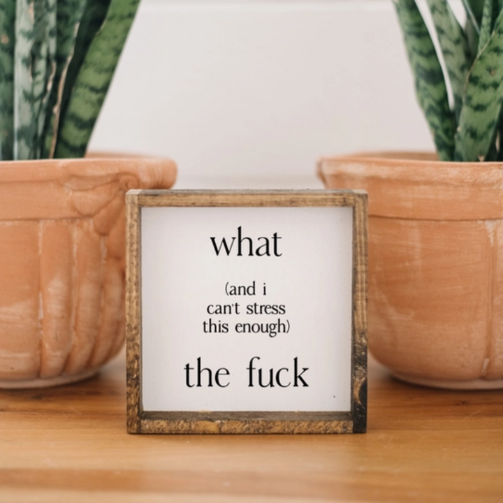 WTF Wood Sign