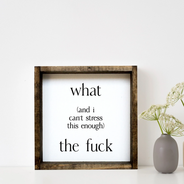 WTF Wood Sign