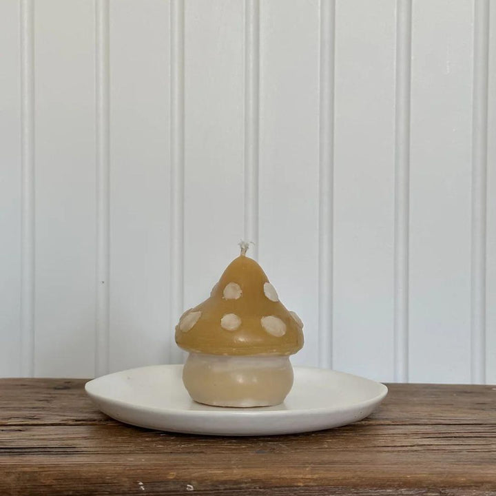 Beeswax Toadstool Mushroom Candle
