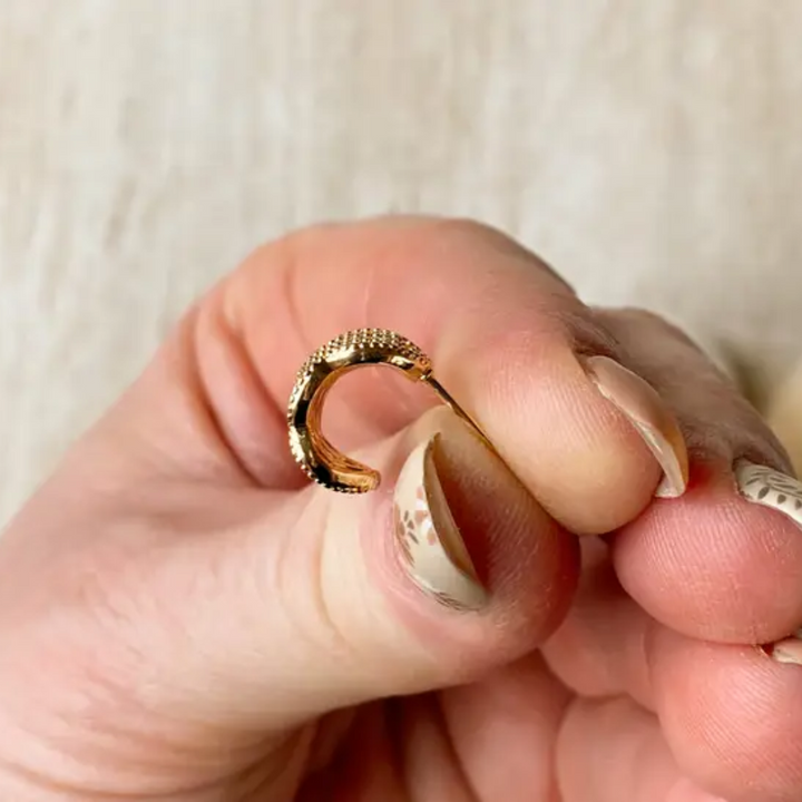 Gold Weave Hoops