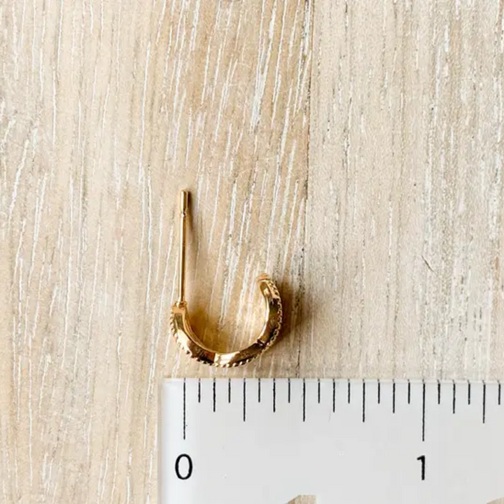 Gold Weave Hoops